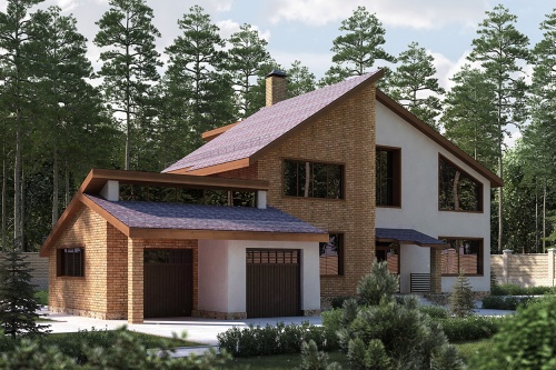 Проект дома из кирпича «ДК-12»