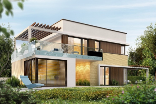 Проект дома из кирпича Deluxe